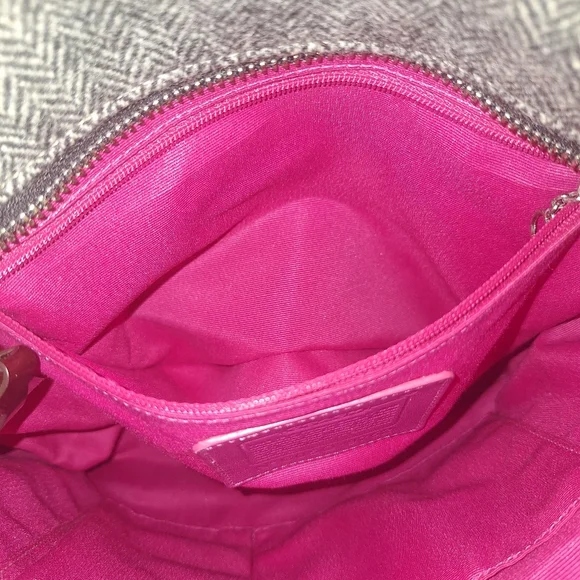 NWOT COAH Y2K Patchwork Tote Purse with Leather Straps - Picture 8 of 13